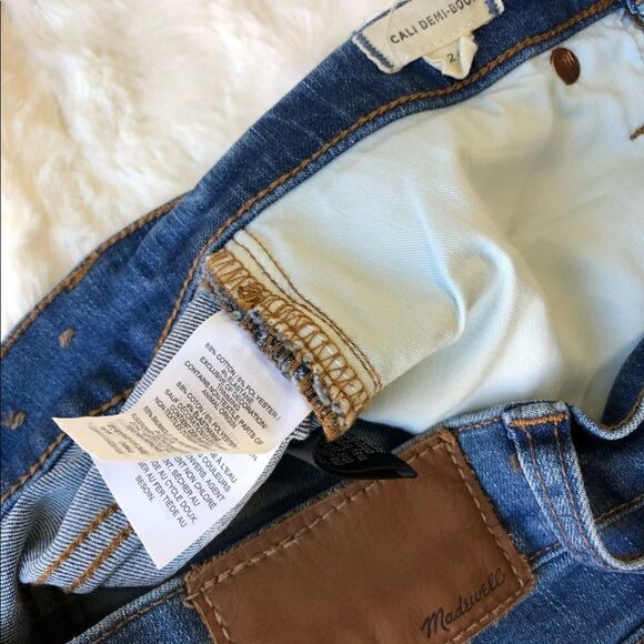 Madewell Distressed Cali Demi-Boot Denim Cropped Jeans - Women’s 24 - Picture 10 of 10